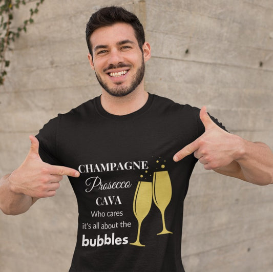 'It's All About The Bubbles' Wine T-Shirt