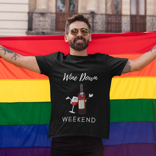 'Wine Down Weekend' Themed T-Shirt