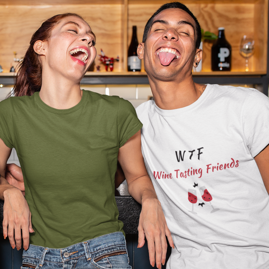 'Wine Tasting Friends' Themed T-Shirt